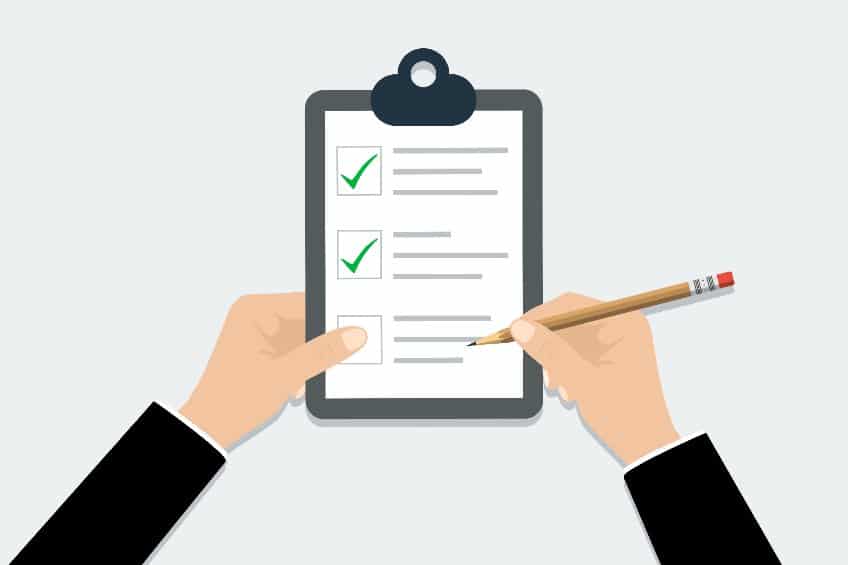Checklist pour une mission de nettoyage